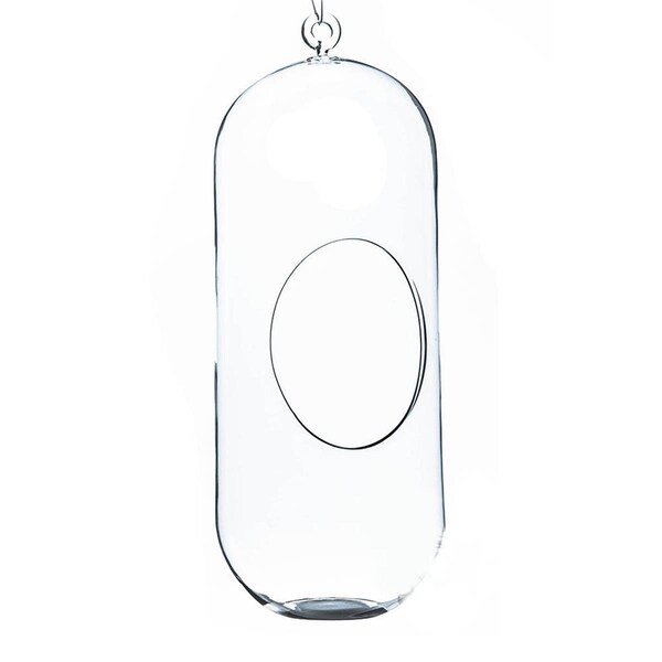 Vista 12 x 4 in Clear Cylindrical Hanging Glass Terrarium Candle Holder VI1879448 - main